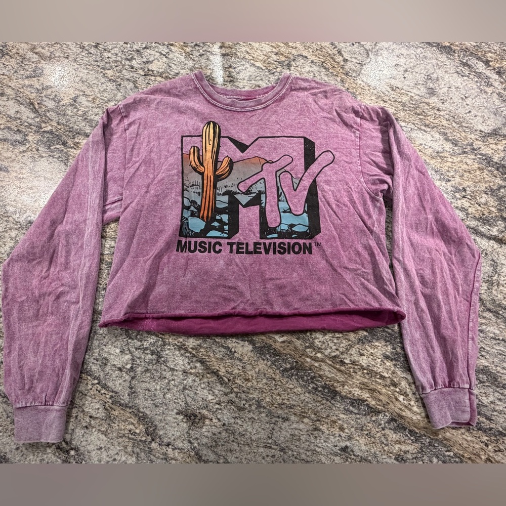 MTV Purple Long Sleeve Tee
